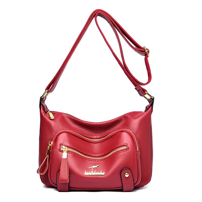 thumbnail image 1 of Bolso de mano de cuero de lujo de marca para mujer, bolso cruzado de hombro de gran calidad para mujer, bolso de mano de moda 2023 con muchos bolsillos, 1 of 5