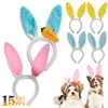 1-15PCS Easter Pet Hair Bands Easter Bunny Ears Headpiece Cute Carrot Hair Band Pet Easter Party Costume Accessories 1