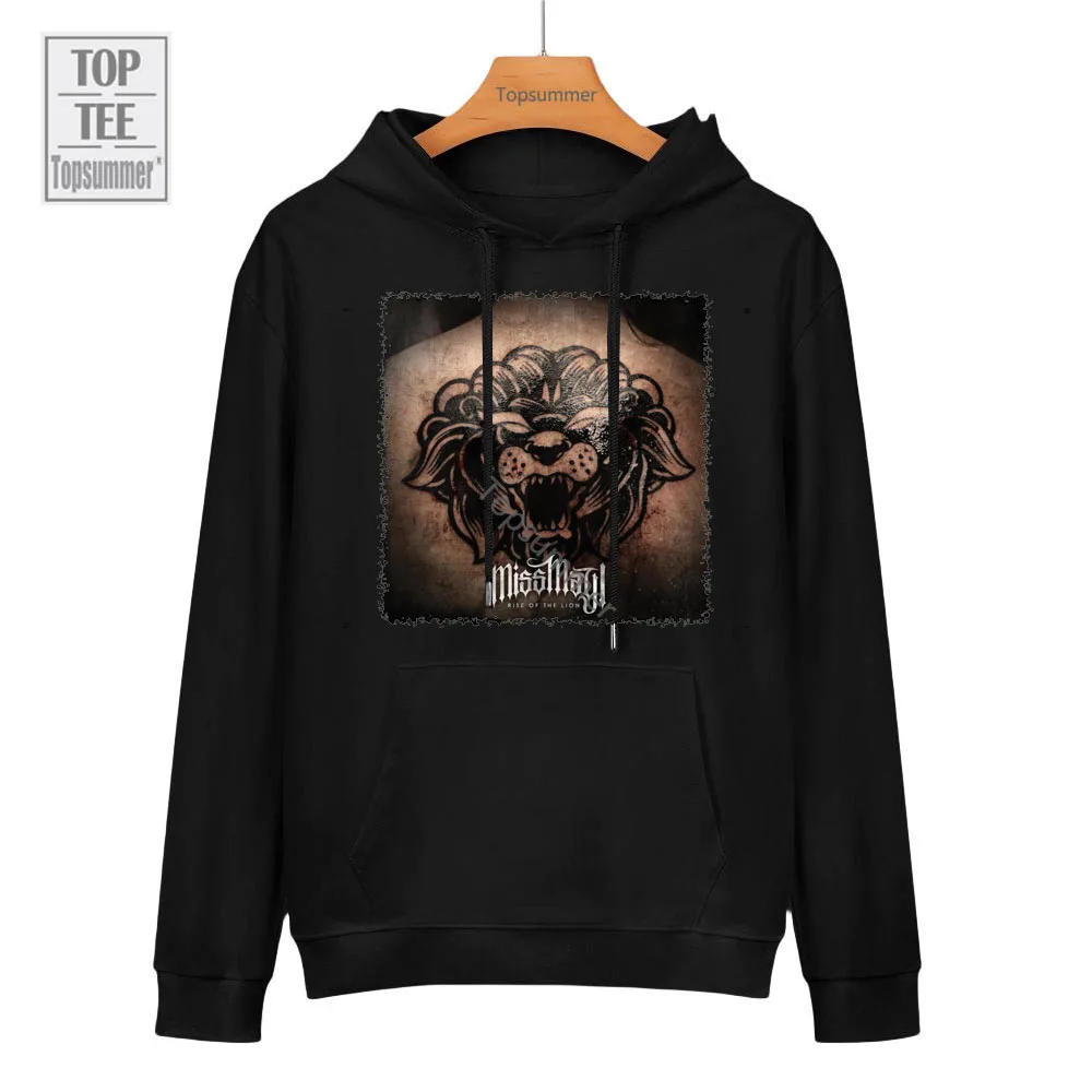 

Толстовка с капюшоном Miss May I Tour Мужская, свитшот с надписью Rise of the Lion в стиле альбома, уличная одежда 90-х, одежда оверсайз