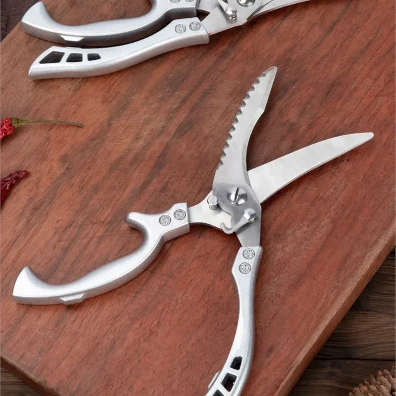 Kitchen Scissors Multifunctional Stainless Steel Food Scissors Chicken Bone  Meat Fishing Crab Greens Cutting Trimming Scissors - AliExpress