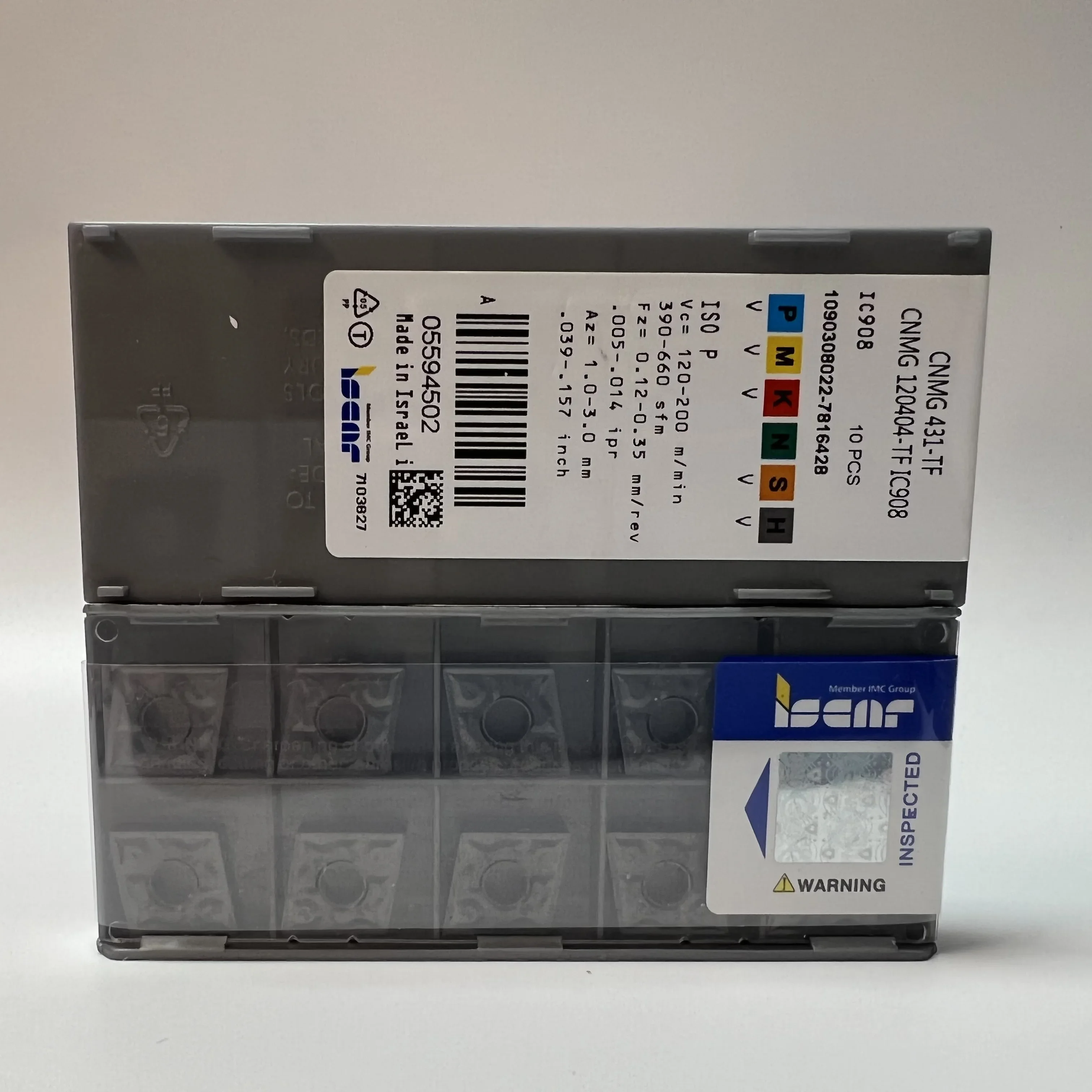 

ISCAR CNMG120404-TF IC908 CNC Blade CNMG120408-TF IC908