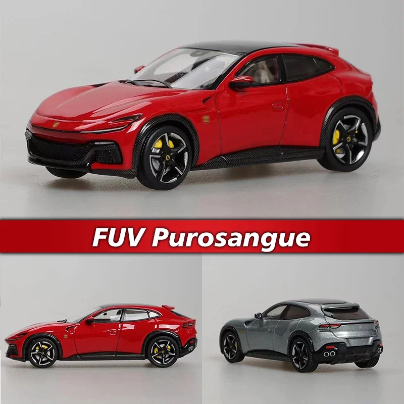 

Funny 1:64 F SUV FUV Purosangue Rosso Corsa Grigio Alloy Diecast Diorama Car Model Collection Miniature Toys