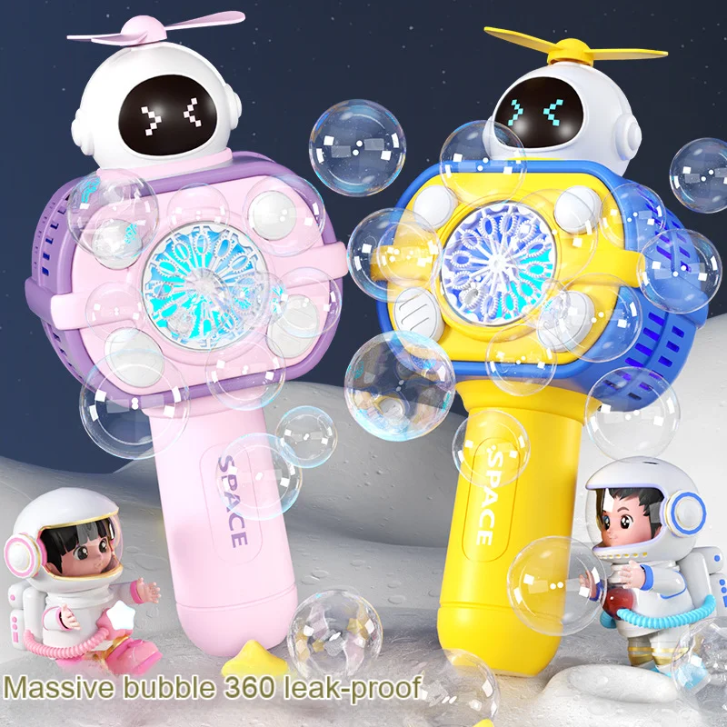 우주인 로켓 버블건, 우주 비행사 버블 머신, 자동 전기 장난감, 어린이 야외 웨딩 파티 8 휴대용 완전 자동 공간 빛 거품 기계, 배터리 없는 전기 어린이 장난감, 거품 물 없는 신제품