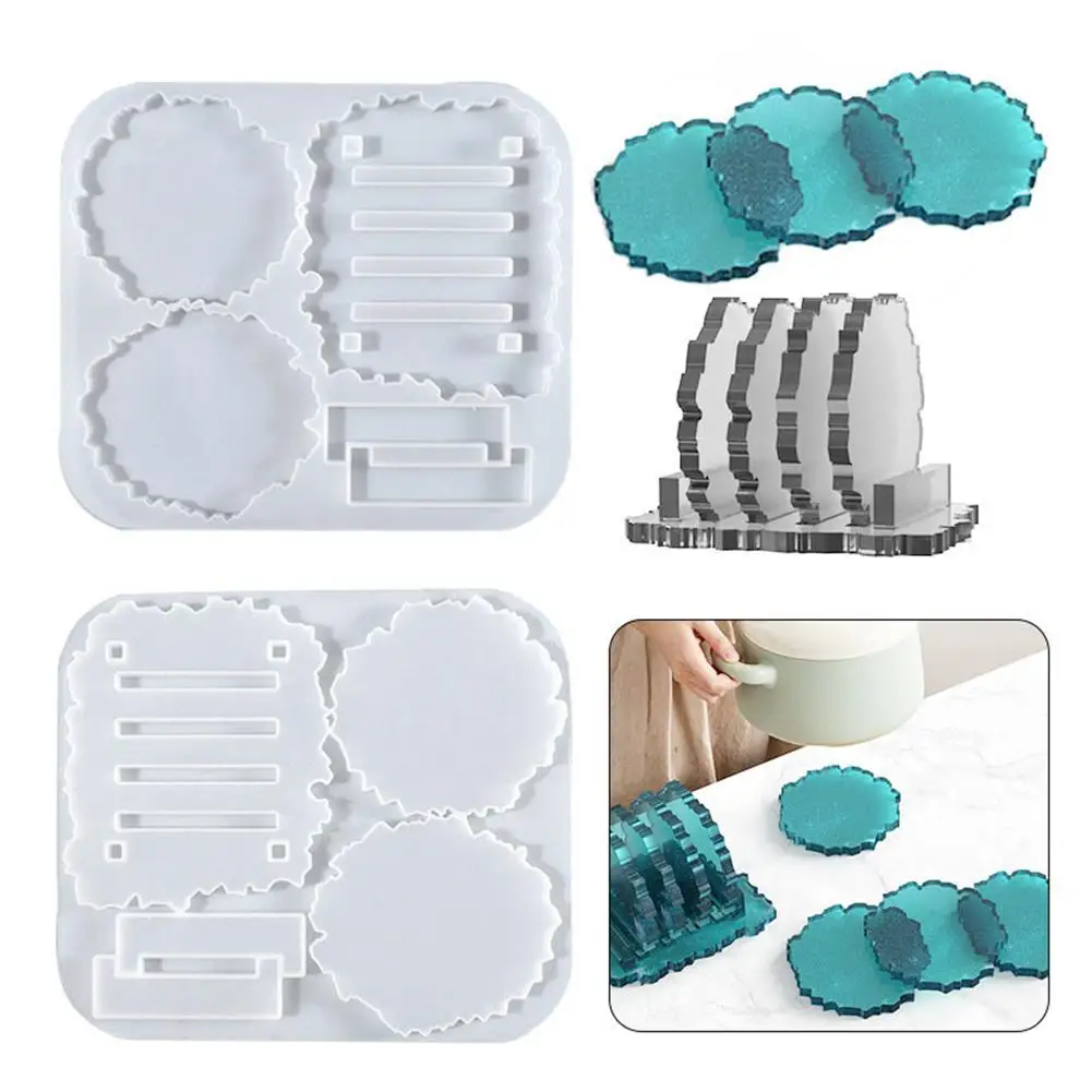 Square Coaster Tray Silicone Mold Diy Crystal Epoxy Craft Mold Resin Supplies Home Decoration Tools Handmade T3h9