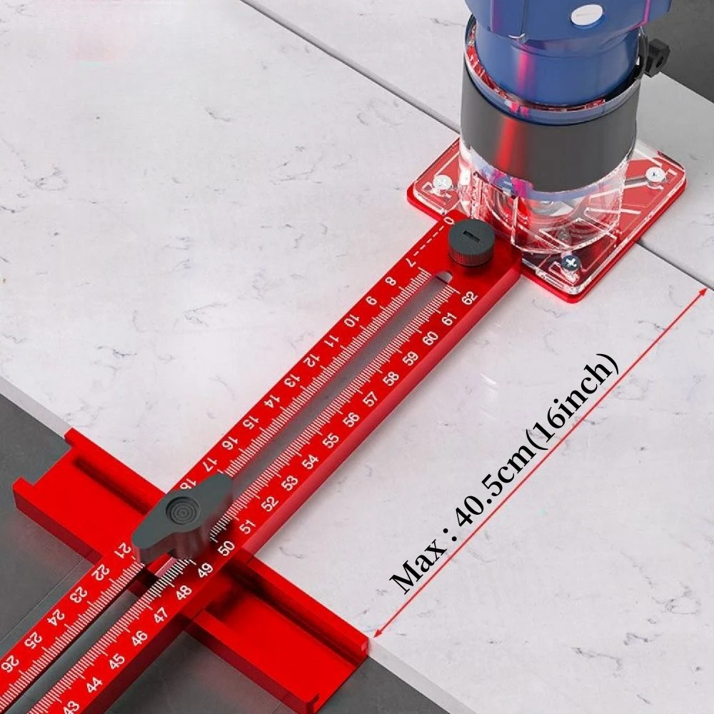 3 in 1 Router Frees Groef Beugel Houtbewerking Snijden en Frezen Cirkelvormig Hulpgereedschap Aluminium Router Cirkel Snijmal_voghion.com