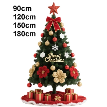 DIY Christmas Tree Decoration Set 90/120/150180cm Large Christmas Trees Home Decor New Year Ornament Red Christmas Tree Dropship