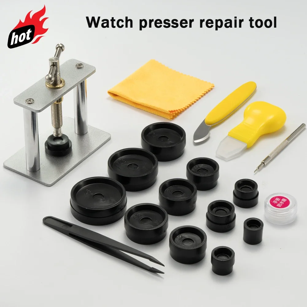 Professional Watch Press Set and Repair Tool Kit, 21-Piece Watchmaker's Essential