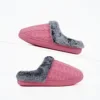 Women's Men's Plush House Slippers Warm Fluffy Bedroom Slippers Memory Foam Home Slippers Non-Slip Indoor House Shoes 6
