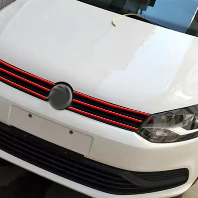 Reflective Red Car Stickers and Grille Mouldings for Front Hood Decoration