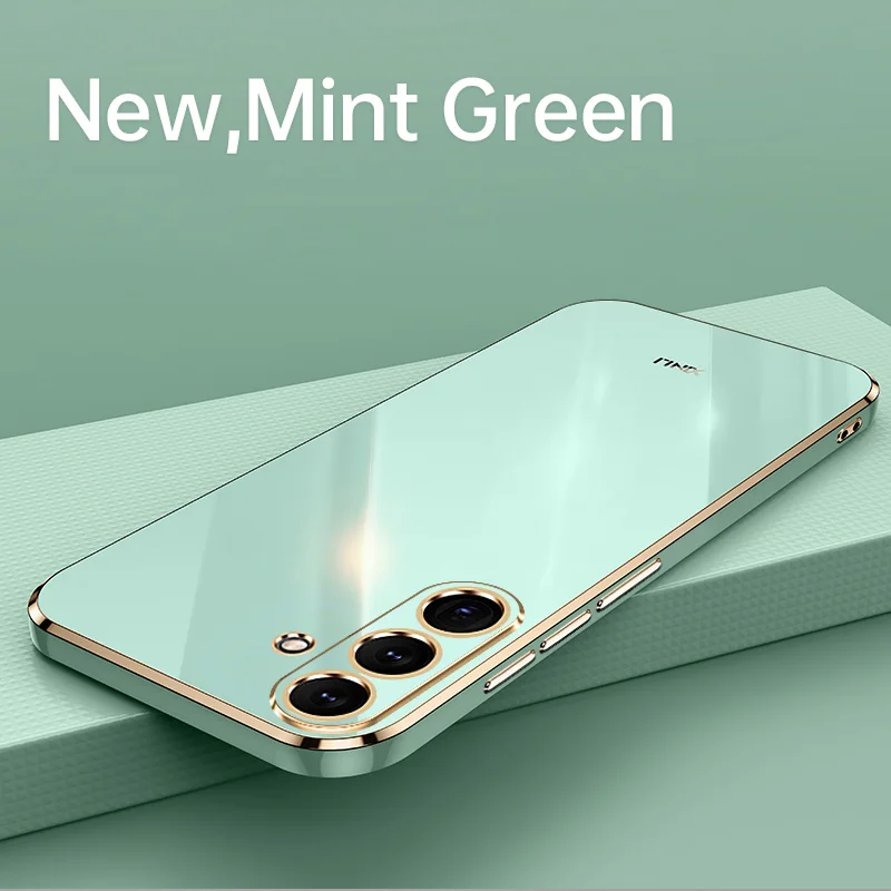 Luxury Colorfast Silicone Phone Case with Lens Protection - Fashionable Plating Design
