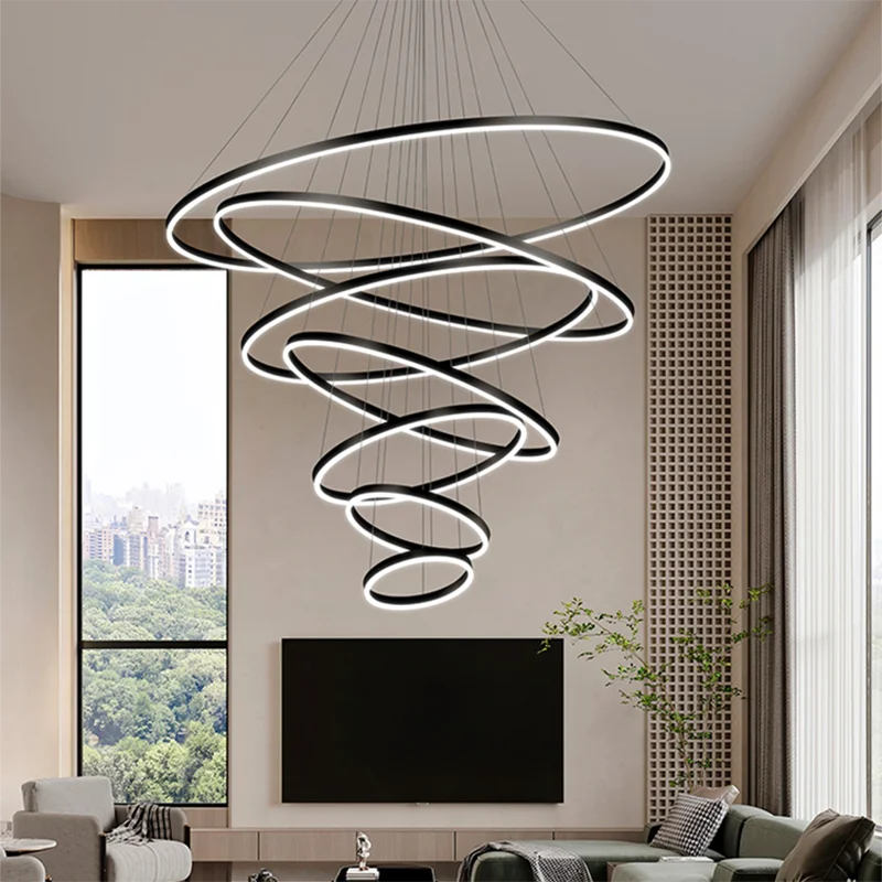living room decoration Pendant lights Modern dining room lamps for living room smart lamparas Stair lamp 2