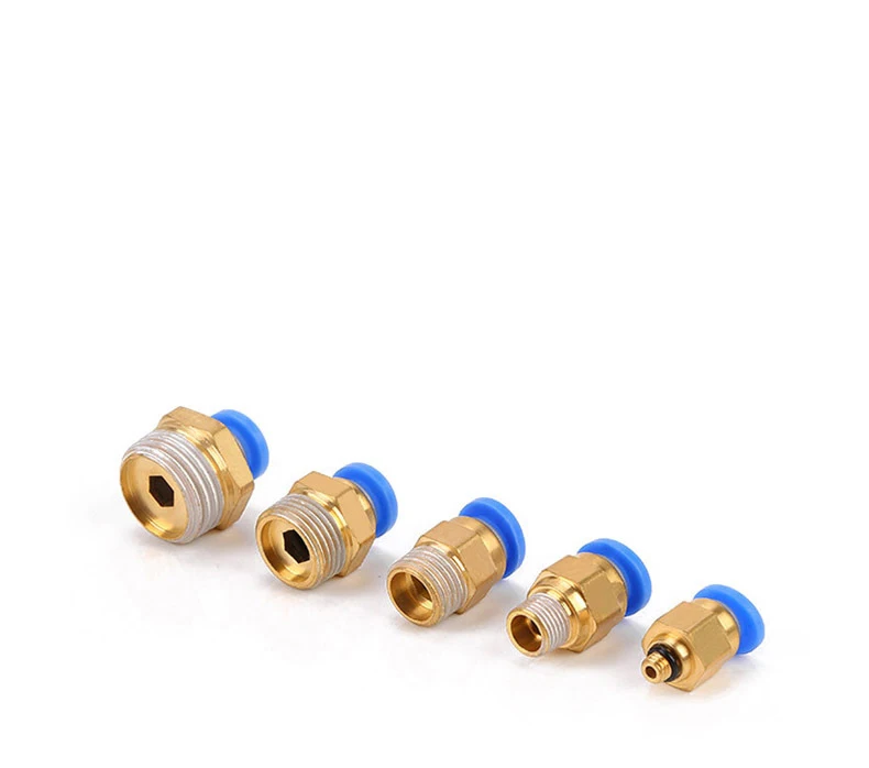 Description Picture 5 of itemPC 4MM 6MM 8MM Brass Pneumatic Fitting Male Quick Connect Air Hose Connector Metal Push in Fitting with Universal Thread