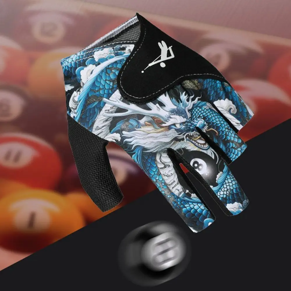 Billiards Glove Left Hand Half Finger Snooker Billiard Glove Non Slip Stickers Elastic Billiard Training Gloves Accessories