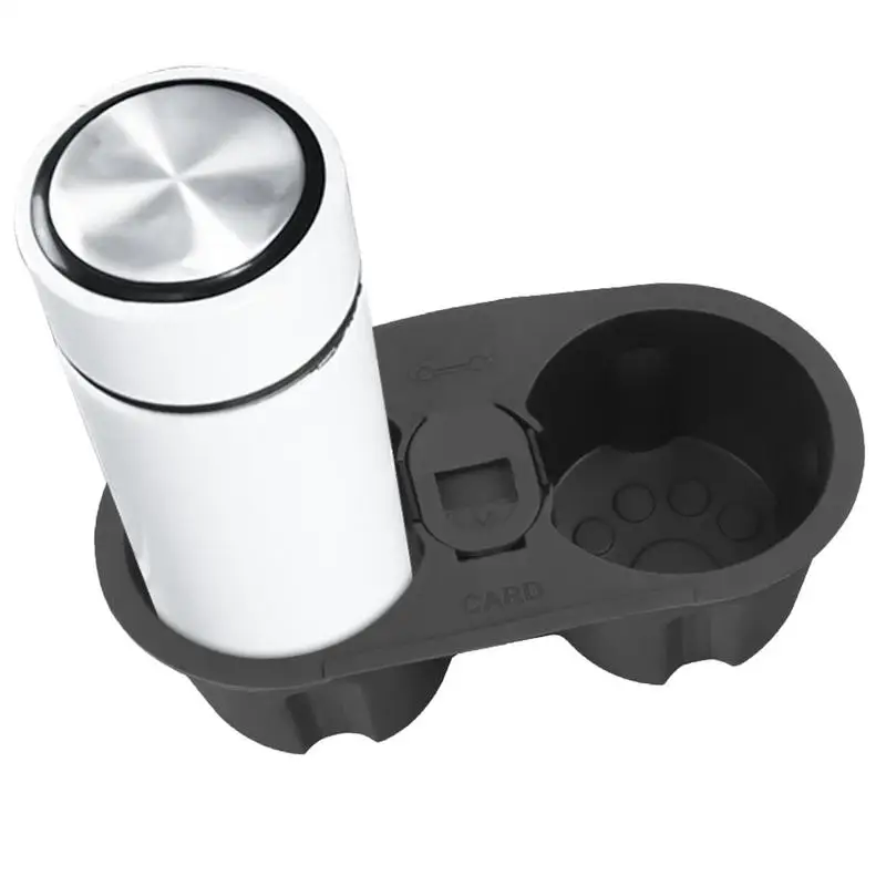 

Car Cup Holder Insert Multipurpose Anti Lifting Design Dual Mount Adjustable Base Drink Holder Anti Shake Holder Auto Accessory