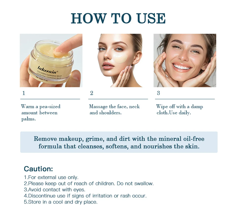 Lakerain Cleansing Balm Deep Cleansing Hydrating Softening And Nourishing Skin Gently Remove Facial Makeup Cleanser Balm Saf3e698e4853401ca06aa0607eca1fd8T