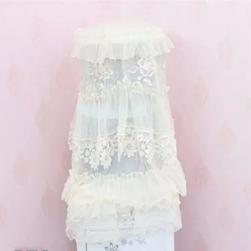 Household Water Dispenser Covers Dust-proof Multi-function Home Decoration Lace Floral Embroidered Cover 2pcs Rice Cooker Pads