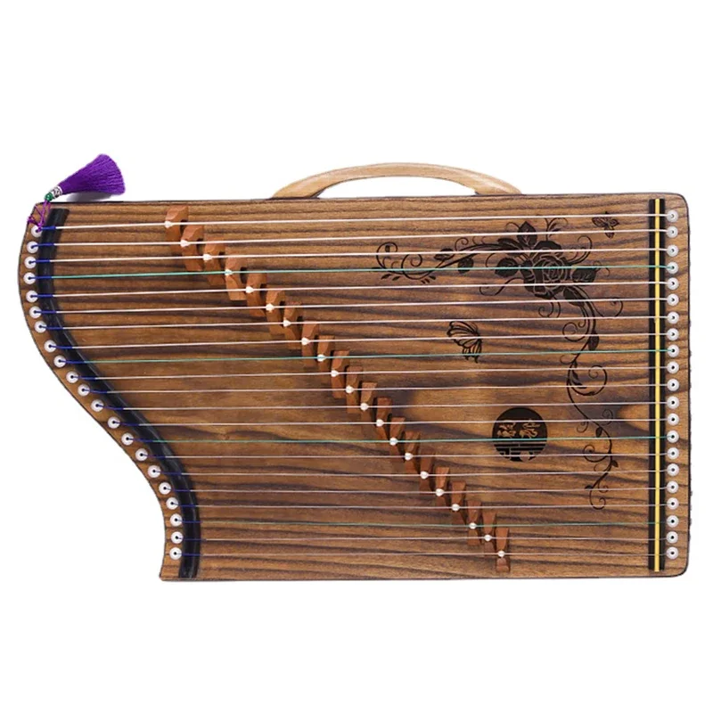 PortableMiniGuzheng21StringsBeginnerZitherGuqinFingerTraining