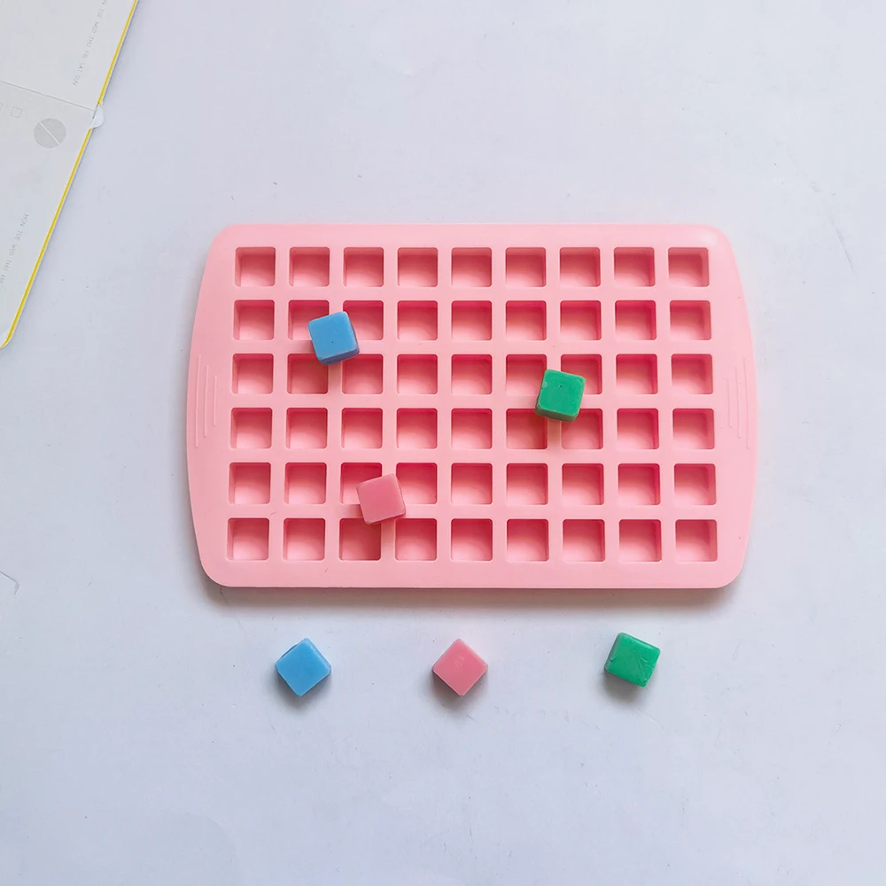 

1pc 54 grid mini square silicone ice cube mold foldable ice tray DIY handmade candy jelly ice cube mold