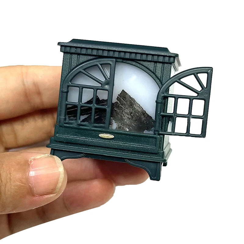 Puppenhaus Miniatur Kamin glühenden Herd Simulation Möbel Modell Ornamente DIY Puppen Haus Dekor Zubehör Kinderspiel zeug 1pc – Detail 8