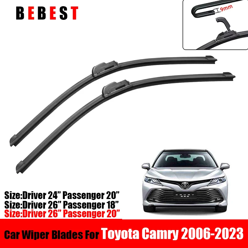 2PCS Car Wiper For Toyota Camry XV40 XV50 XV70 Windshield Front Wiper Blades Brushes And Accessories 2006-
