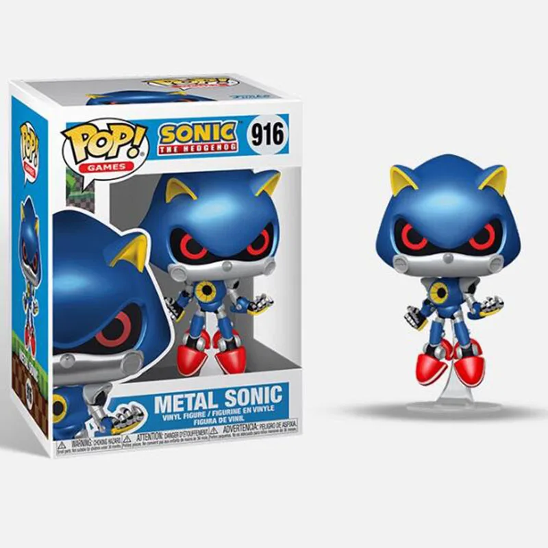 thumbnail image 1 of Figuras de acción de vinilo Funko Pop Sonics Hedgehogs Classic #632 Amy #915 Metal #916 Ring Scatter, regalo para niños, 1 of 5