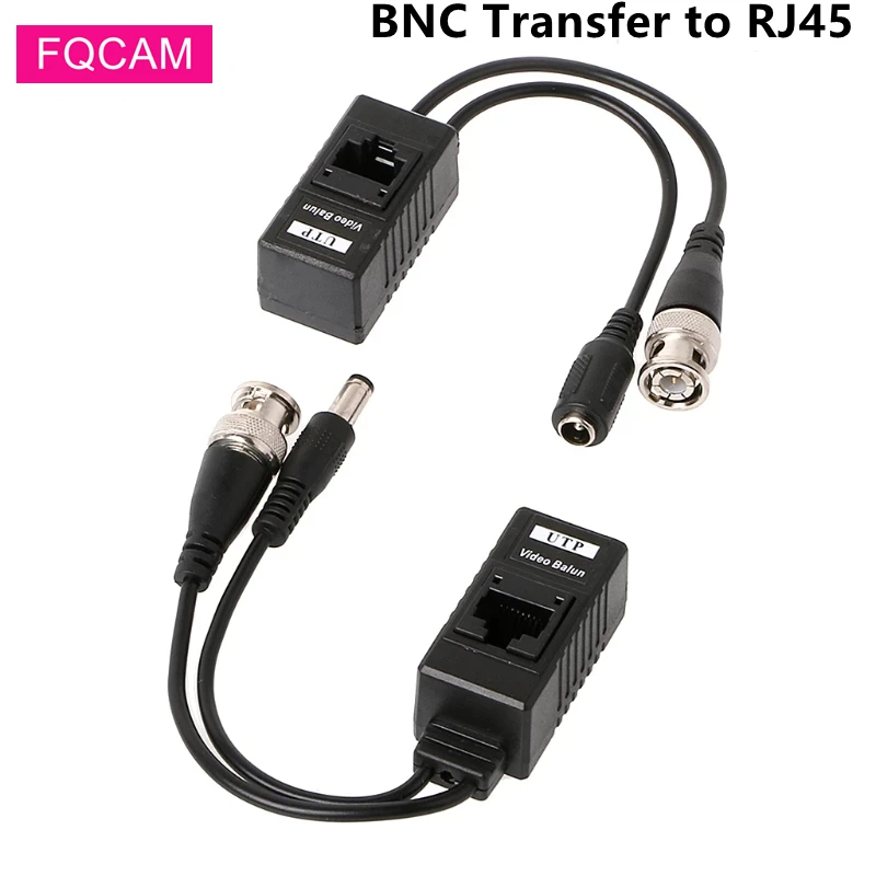 5 Paia Bnc A Rj45 Passive Video Balun Power + Audio Full Hd Cctv Twisted Pair Ricetrasmettitore Per Ahd Cvi Tvi Cvbs Camera