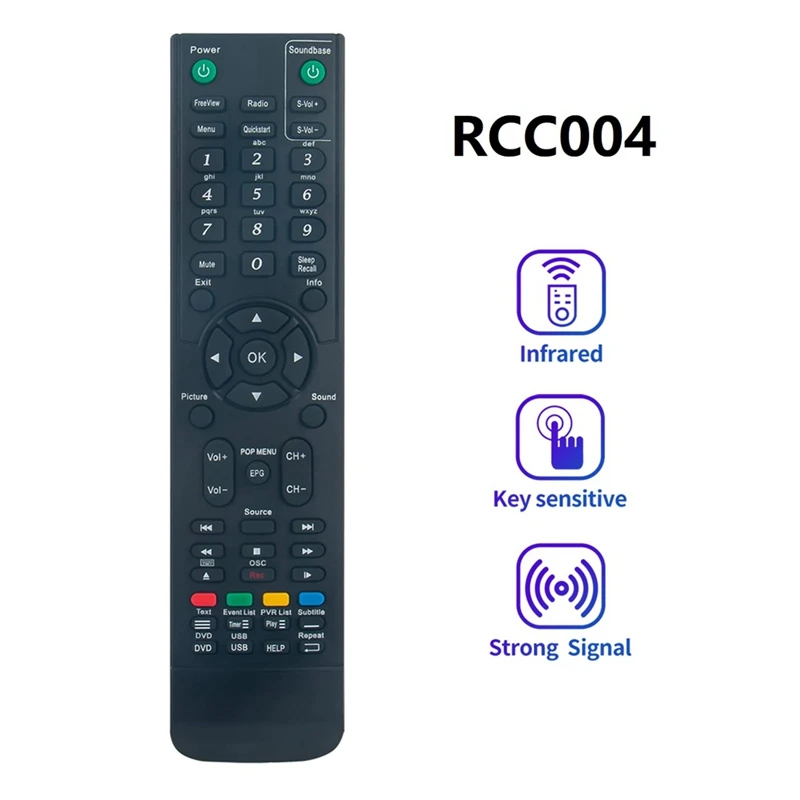 

RCC004 Replacement Remote Control For CELLO DVD TV C37115F C32100F C2420S ZS0242 C32100F C32100DVB Easy To Use
