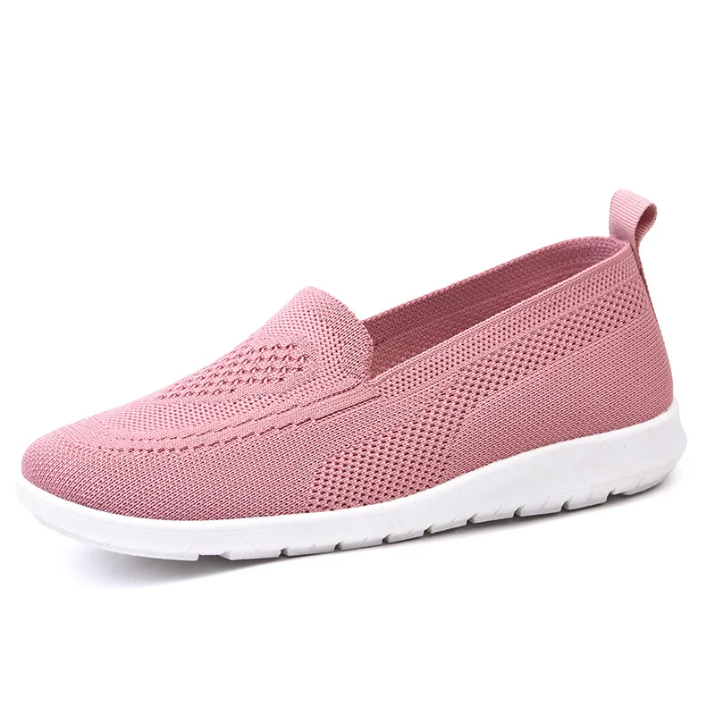 Autumn Women's Lefu Shoes Mesh Flat Shoes Comfortable and Anti slip Women's Sports and Walking Shoes for Middle and Elderly