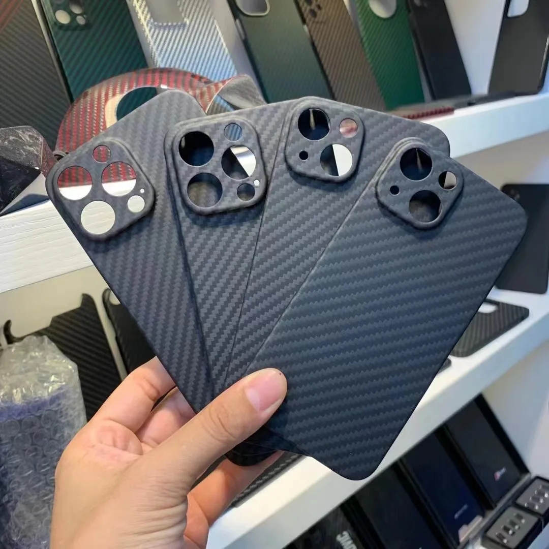 

Pure Real Carbon Fiber Phone Case For iPhone 13 Pro Max Cases Aramid fiber Ultra-thin for iphone 13 Mini lens Protection Cover