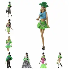 

Green Style 11.5" Doll Clothes for Barbie Doll Outfits Shirt Skirt for Barbie Clothes Daily Clothing 1/6 BJD Accessories Kid Toy