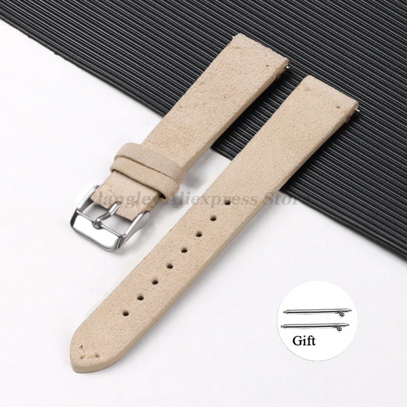 Vintage Brown Soft Suede Calfskin Quick Release Strap