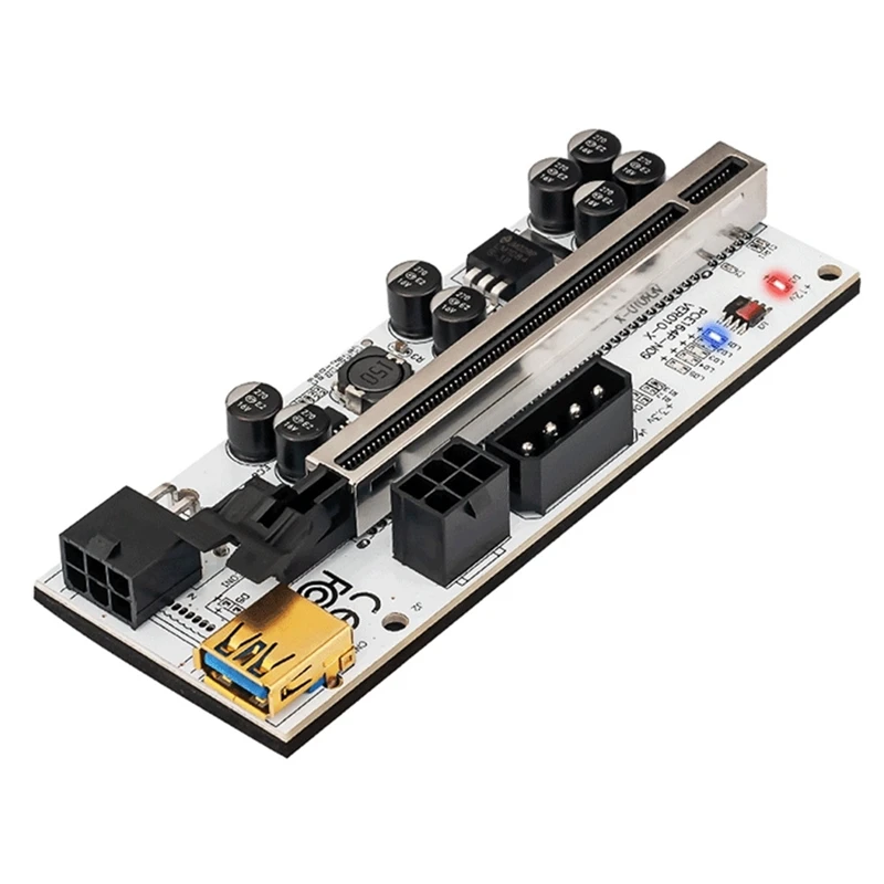 4Pcs PCI-E 1X To 16X Riser VER010X Card Adapter PCIE 1 To 4 Extender Slot 4 Port Multiplier Card For BTC Bitcoin Miner