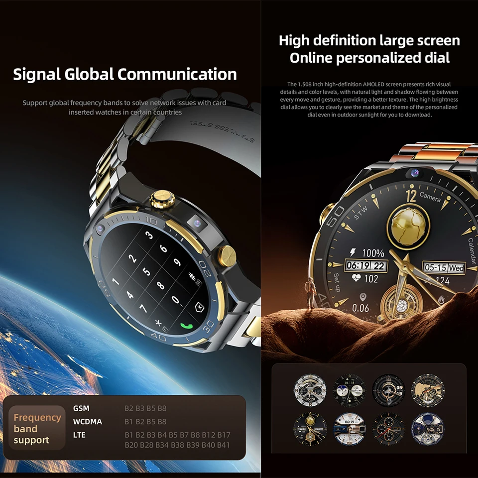 Flagship] JT7 4G Smartwatch Android 10 OS MTK6762 Octa Core Large