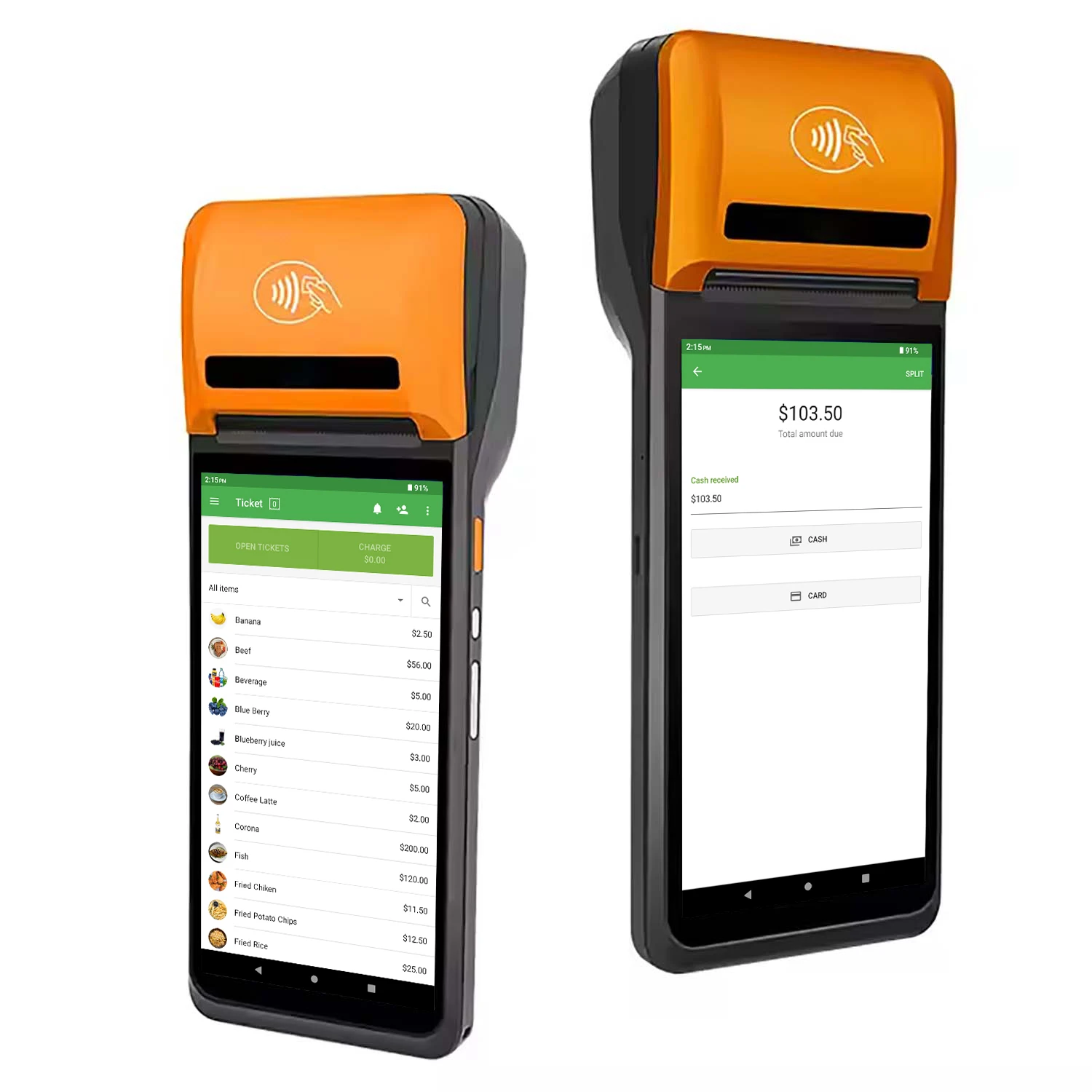New 6 Inch Android 13 Mobile POS 3G+16G Memory 2D Scanner PDA with 58mm Printer, Loyverse Shopify Supported