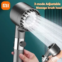 Xiaomi High Pressurized Filter Shower Head 3-mode Adjustable Spray with Massage Brush Rain Shower Set Changeable Filter Element 1