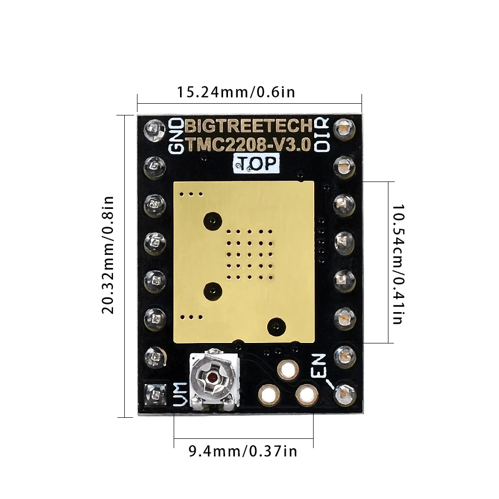 

Запасные части для 3D-принтера BIGTREETECH TMC2208 V3 0, бесшумный драйвер двигателя, режим UART