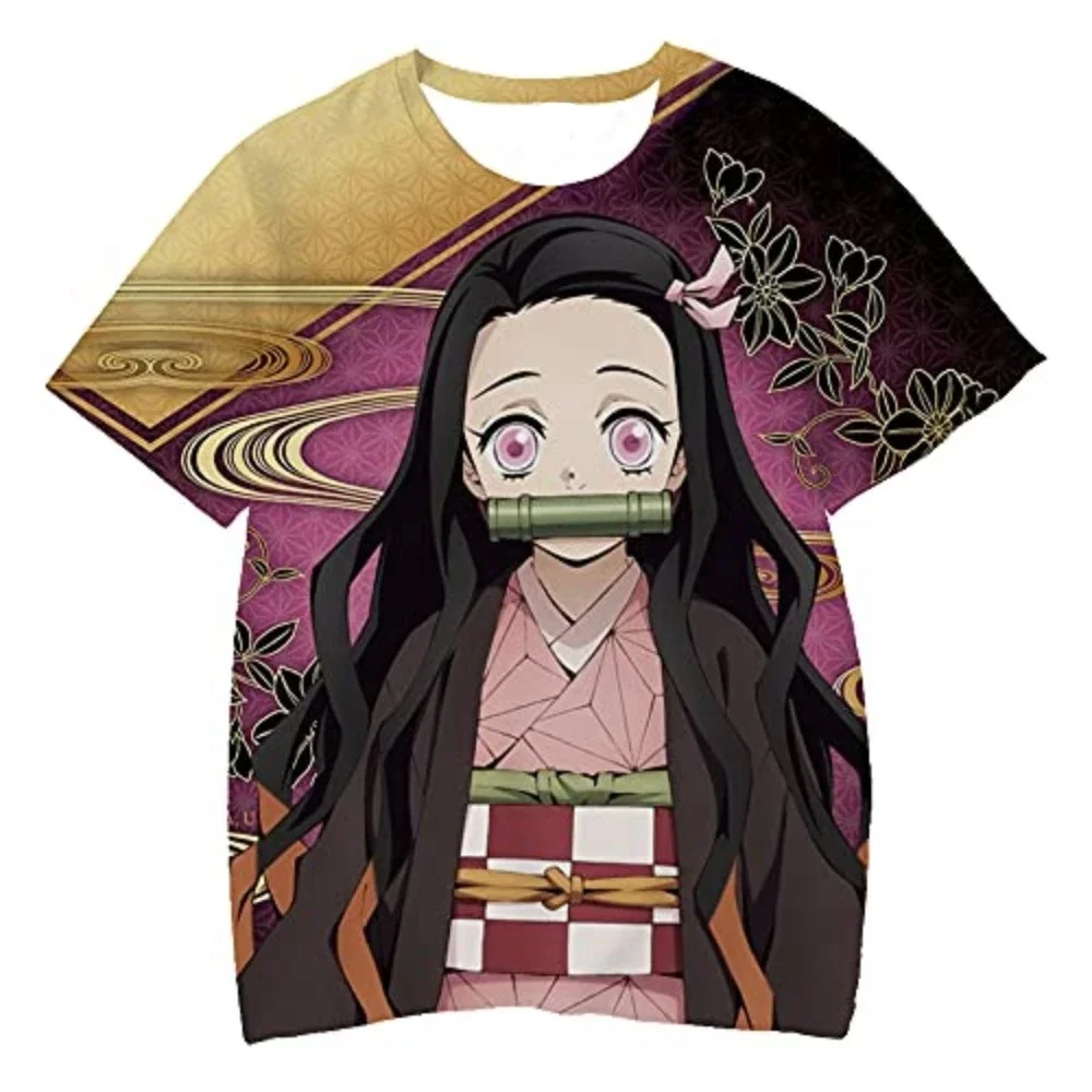 

Demon Slayer Anime 3D printed T-shirt Anime characters men and women summer casual high quality clothing