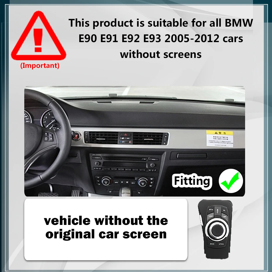 Linux Wireless Carplay Android Auto Display Touchscreen für BMW 3er Serie E90 E91 E92 E93 mit iDrive Car PC Multimedia Player – Detail 3