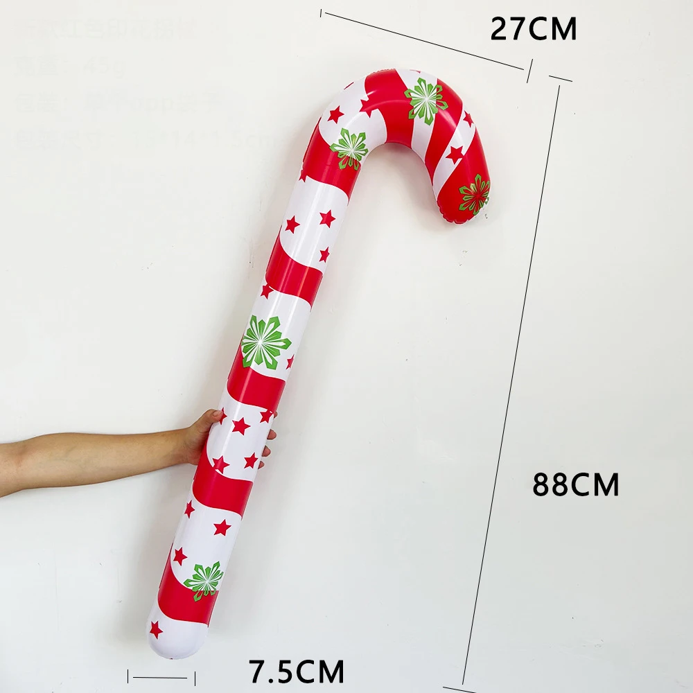 thumbnail image 1 of Christmas Decoration Giant PVC Candy Canes Christmas 2025 Home Decorations Xmas Tree Supplies Indoor Inflatable Candy Canes 1PCs, 1 of 4