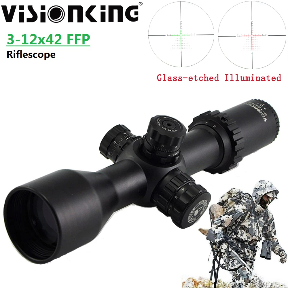 

Visionking 3-12x42 FFP Wide Angle Riflescope First Focal Plane Target Shotting Tactical Rifle Scope Mil-Dot Riflesope Hunting
