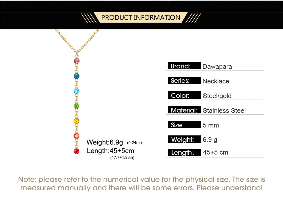 Dawapara Regenbogen Sieben Chakren Kristall Heilung Halskette Chakra Schutz Kristalle Halsband Spirale Charm Edelstahl Schmuck – Detail 2