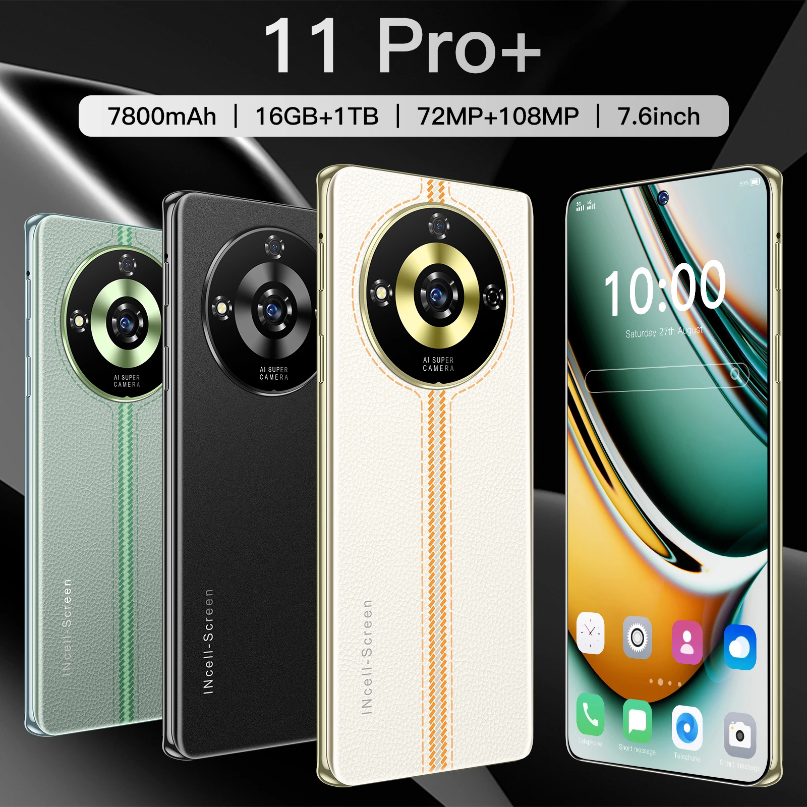 

Смартфон Global VER 11 Pro +, четыре ядра, 16 ГБ + 1 ТБ, 7,6 дюйма, Android 14