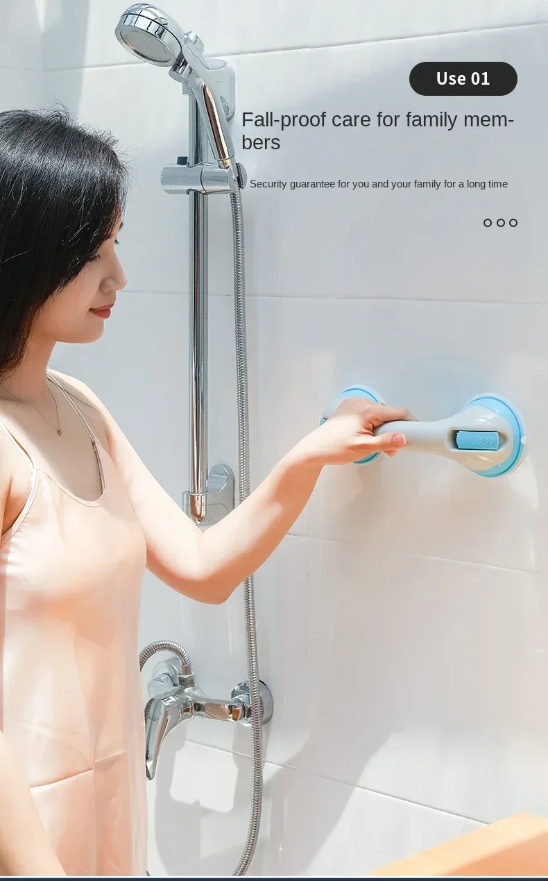 Description Picture 3 of itemToilet Safe Grab Anti Slip Elderly Safety Helping Handle Shower Handle Support Bathroom Bar Vacuum Sucker Suction Cup Handrail