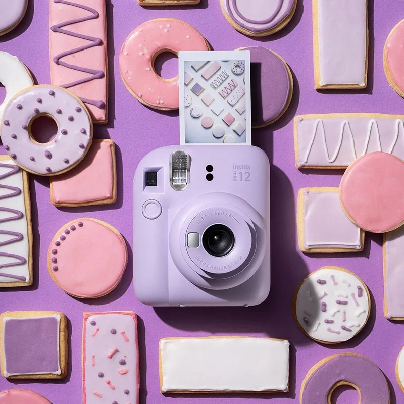 Orignial Fujifilm Instant Camera Mini 12 Purple With Instax Mini Film Photo Paper Combination Packages Available for Selection