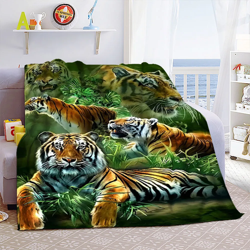3D Printing Flannel Warm Animal Tiger Blanket Air Conditioning Warm Plush  Carpet Mattress Sleeping Napkin Pet Hiking Blanket - AliExpress
