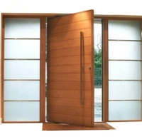 DS New Arrival US Villa Main Entry Door Modern Design Pivot Wood Doors 1