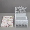 1:12 Dollhouse Mini Single/Double Bed Home Bedroom Furniture Toy Gift Living Room Furniture Model Beautiful Handmade Iron Toy 4