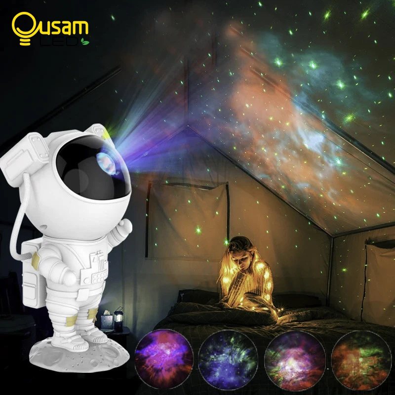 Proyector de galaxia niños, luz de astronauta, láser, cielo estrellado, nocturna para dormitorio, luz espacial de techo, regalo del Día de San Valentín - AliExpress Luces e iluminación