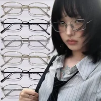 Y2K Harajuku rétro petites lunettes à monture carrée pour femmes lunettes en métal lunettes de lecture claires lunettes bloquant la lumière bleue 1