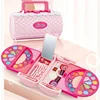 Portable DIY Kid Make Up Toy Beauty Safe Easy Remove Wash Cosmetic Nail Polish Palette Set Case Girl Pretend Gift for Toddler 4